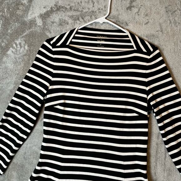 Kate Spade‎ Broome Street Black & White Stripe Fit & Flare Dress Size Small - Picture 7 of 8